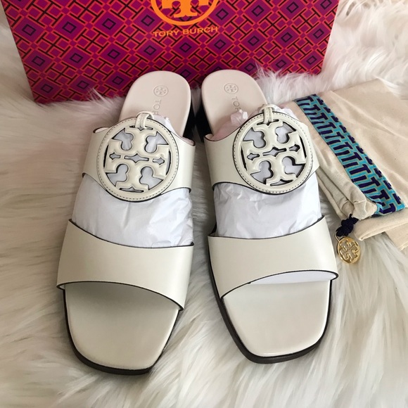 TORY BURCH BOMBÉ MILLER HEEL SANDAL SIZE 8.5-10 - Picture 1 of 16